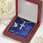 Personalized Cross Necklace - God is With You - Joshua 1 9