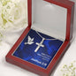 Personalized Cross Necklace - God is With You - Joshua 1 9