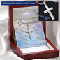 Personalized Cross Necklace - I Believe in You - To My Granddaughter