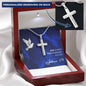 Personalized Cross Necklace - God is With You - Joshua 1 9
