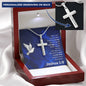 Personalized Cross Necklace - God is With You - Joshua 1 9