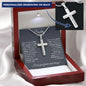 Father of the Bride Gift | Personalized Engraved Cross Necklace