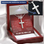 To Our Son From Mom and Dad Engraved Cross Necklace