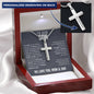 To Our Son From Mom and Dad Engraved Cross Necklace