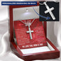 To Our Son From Mom and Dad Engraved Cross Necklace