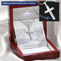 Mother of the Bride Gift from Daughter | Personalized Engraved Cross Necklace