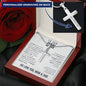 To Our Son From Mom and Dad Engraved Cross Necklace
