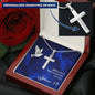 Personalized Cross Necklace - God is With You - Joshua 1 9