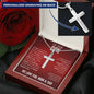 To Our Son From Mom and Dad Engraved Cross Necklace