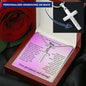 Mother of the Bride Gift from Daughter | Engraved Personalized Cross Necklace