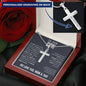 To Our Son From Mom and Dad Engraved Cross Necklace