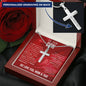 To Our Son From Mom and Dad Engraved Cross Necklace