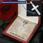 To Our Son From Mom and Dad Engraved Cross Necklace