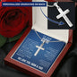 To Our Son From Mom and Dad Engraved Cross Necklace