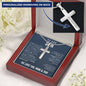 To Our Son From Mom and Dad Engraved Cross Necklace
