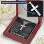 To Our Son From Mom and Dad Engraved Cross Necklace