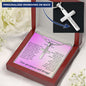 Mother of the Bride Gift from Daughter | Engraved Personalized Cross Necklace