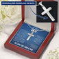 To Our Son From Mom and Dad Engraved Cross Necklace