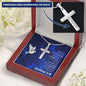 Personalized Cross Necklace - God is With You - Joshua 1 9