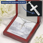 Mother of the Bride Gift from Daughter | Personalized Engraved Cross Necklace