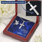 Personalized Cross Necklace - God is With You - Joshua 1 9