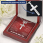 To Our Son From Mom and Dad Engraved Cross Necklace