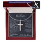 Personalized Cross Necklace - I Believe in You - To My Granddaughter
