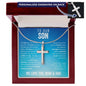 To Our Son From Mom and Dad Engraved Cross Necklace