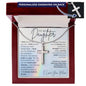 Personalized Cross Necklace - I Believe in You - To My Daughter