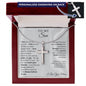 To My Son | I Believe in You | Personalized Cross Necklace