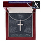 Mother of the Bride Gift from Daughter | Personalized Engraved Cross Necklaces
