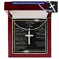 To Our Son | Believe in You | Personalized Cross Necklace