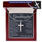 Personalized Cross Necklace - I Believe in You - To My Granddaughter