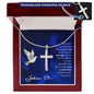 Personalized Cross Necklace - God is With You - Joshua 1 9