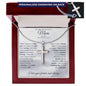 Mother of the Bride Gift from Daughter | Personalized Engraved Cross Necklace