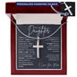 Personalized Cross Necklace - I Believe in You - To My Daughter