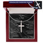 Graduation Gift for Son | I Believe in You | Personalized Cross Necklace