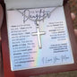 Personalized Cross Necklace - I Believe in You - To My Daughter