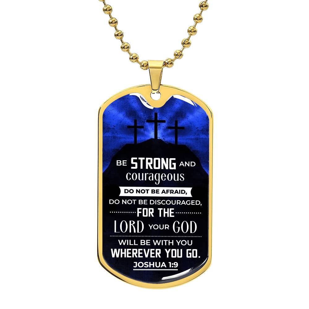 God is With You Dog Tag Necklace - Engraved