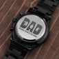 Dad The Man The Myth The Legend | Engraved Black Chronograph Watch