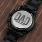 Dad The Man The Myth The Legend | Engraved Black Chronograph Watch