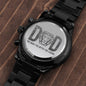 Dad The Man The Myth The Legend | Engraved Black Chronograph Watch