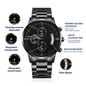 Dad The Man The Myth The Legend | Engraved Black Chronograph Watch
