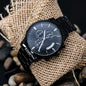 Dad The Man The Myth The Legend | Engraved Black Chronograph Watch