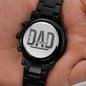 Dad The Man The Myth The Legend | Engraved Black Chronograph Watch