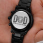 Dad The Man The Myth The Legend | Engraved Black Chronograph Watch