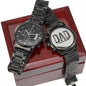 Dad The Man The Myth The Legend | Engraved Black Chronograph Watch