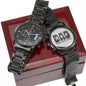 Dad The Man The Myth The Legend | Engraved Black Chronograph Watch