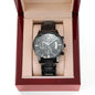 Dad The Man The Myth The Legend | Engraved Black Chronograph Watch