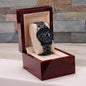 Dad The Man The Myth The Legend | Engraved Black Chronograph Watch